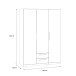 Kleiderschrank >Cadixo< in Sonoma Eiche - 150,6x212,9x58,9cm (BxHxT)