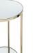 Blumentisch >52185< in vermessingt, Metall, Spiegel 5 mm - 66x28cm (HxD)
