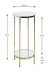 Blumentisch >52185< in vermessingt, Metall, Spiegel 5 mm - 66x28cm (HxD)