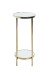 Blumentisch >52185< in vermessingt, Metall, Spiegel 5 mm - 66x28cm (HxD)