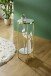 Blumentisch >52185< in vermessingt, Metall, Spiegel 5 mm - 66x28cm (HxD)