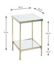 Beistelltisch >52187< in vermessingt, Metall,...
