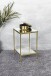Beistelltisch >52187< in vermessingt, Metall, Spiegel 5 mm - 28x46x28cm (BxHxT)
