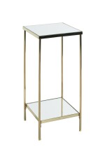 Blumentisch >52188< in vermessingt, Metall, Spiegel...
