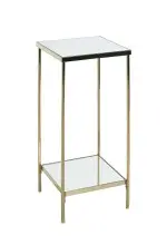 Blumentisch >52188< in vermessingt, Metall, Spiegel...