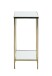Blumentisch >52188< in vermessingt, Metall, Spiegel 5 mm - 28x66x28cm (BxHxT)