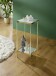 Blumentisch >52188< in vermessingt, Metall, Spiegel 5 mm - 28x66x28cm (BxHxT)