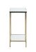 Blumentisch >52188< in vermessingt, Metall, Spiegel 5 mm - 28x66x28cm (BxHxT)
