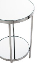 Beistelltisch >52284< in chrom, Metall, Spiegel 5 mm - 46x28cm (HxD)