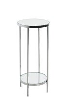Blumentisch >52285< in chrom, Metall, Spiegel 5 mm...