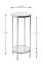 Blumentisch >52285< in chrom, Metall, Spiegel 5 mm - 66x28cm (HxD)