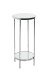 Blumentisch >52285< in chrom, Metall, Spiegel 5 mm - 66x28cm (HxD)