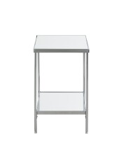 Beistelltisch >52287< in chrom, Metall, Spiegel 5 mm - 28x46x28cm (BxHxT)