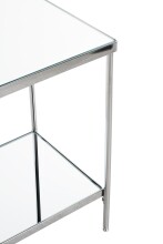 Beistelltisch >52287< in chrom, Metall, Spiegel 5 mm - 28x46x28cm (BxHxT)