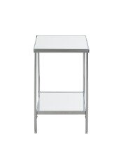 Beistelltisch >52287< in chrom, Metall, Spiegel 5 mm - 28x46x28cm (BxHxT)