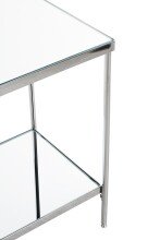 Beistelltisch >52287< in chrom, Metall, Spiegel 5 mm - 28x46x28cm (BxHxT)