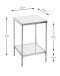 Beistelltisch >52287< in chrom, Metall, Spiegel 5 mm - 28x46x28cm (BxHxT)