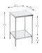 Beistelltisch >52287< in chrom, Metall, Spiegel 5 mm - 28x46x28cm (BxHxT)