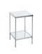 Beistelltisch >52287< in chrom, Metall, Spiegel 5 mm - 28x46x28cm (BxHxT)