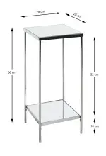 Blumentisch >52288< in chrom, Metall, Spiegel 5 mm...