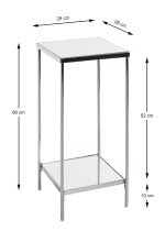 Blumentisch >52288< in chrom, Metall, Spiegel 5 mm...