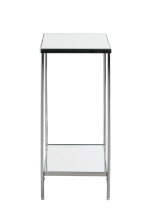Blumentisch >52288< in chrom, Metall, Spiegel 5 mm - 28x66x28cm (BxHxT)