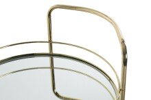 Servierwagen >54120< in vermessingt, Metall, Spiegel 5 mm - 80x48cm (HxD)