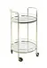 Servierwagen >54120< in vermessingt, Metall, Spiegel 5 mm - 80x48cm (HxD)