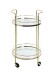 Servierwagen >54120< in vermessingt, Metall, Spiegel 5 mm - 80x48cm (HxD)