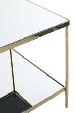 Beistelltisch >54157< in vermessingt, Metall, Spiegel 5 mm - 45x46x45cm (BxHxT)