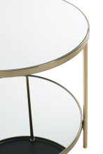 Beistelltisch >54158< in vermessingt, Metall, Spiegel 5 mm - 46x45cm (HxD)