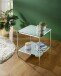 Beistelltisch >54257< in chrom, Metall, Spiegel 5 mm - 45x46x45cm (BxHxT)