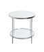 Beistelltisch >54258< in chrom, Metall, Spiegel 5 mm - 46x44cm (HxD)