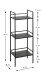 Ablageregal >54521< in schwarz, Metall - 35x95x25cm (BxHxT)