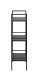 Ablageregal >54521< in schwarz, Metall - 35x95x25cm (BxHxT)