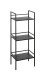 Ablageregal >54521< in schwarz, Metall - 35x95x25cm (BxHxT)