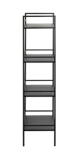 Ablageregal >54523< in schwarz, Metall - 40x128x30cm (BxHxT)