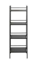 Ablageregal >54523< in schwarz, Metall - 40x128x30cm (BxHxT)
