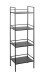 Ablageregal >54523< in schwarz, Metall - 40x128x30cm (BxHxT)