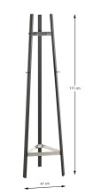 Garderobenständer >52254< in chrom, schwarz,...