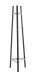 Garderobenständer >52254< in chrom, schwarz, Metall - 47x177x47cm (BxHxT)