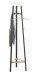 Garderobenständer >52254< in chrom, schwarz, Metall - 47x177x47cm (BxHxT)
