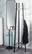Garderobenständer >52254< in chrom, schwarz, Metall - 47x177x47cm (BxHxT)