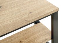 Beistelltisch >52495< in eiche, schwarz, MDF, Metall - 55x48x55cm (BxHxT)