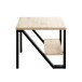 Beistelltisch >52495< in eiche, schwarz, MDF, Metall - 55x48x55cm (BxHxT)