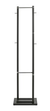 Garderobenständer >54527< in chrom, schwarz, Metall - 40x175x30cm (BxHxT)