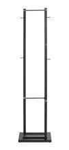 Garderobenständer >54527< in chrom, schwarz, Metall - 40x175x30cm (BxHxT)