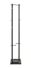 Garderobenständer >54527< in chrom, schwarz, Metall - 40x175x30cm (BxHxT)