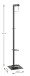 Garderobenständer >54553< in chrom, schwarz, Metall - 35x175x41cm (BxHxT)