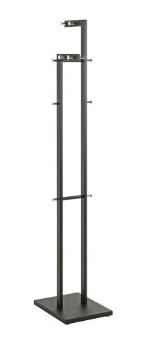 Garderobenständer >54554< in chrom, schwarz, Metall - 42x175x30cm (BxHxT)